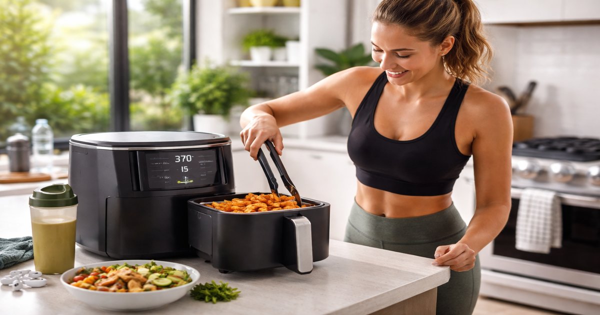 ninja air fryer in use