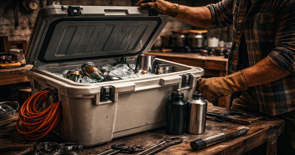 rtic cooler in use